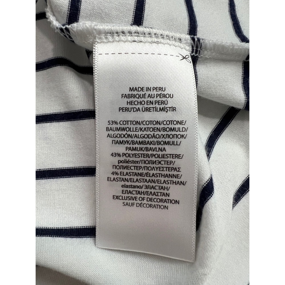 Polo Golf Ralph‎ Lauren Polo Mens XXL White Blue Striped Wicking Performance D20 - Picture 7 of 12